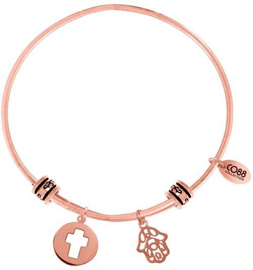 CO88 Ocelový náramek s přívěsky 860-180-025009-0000