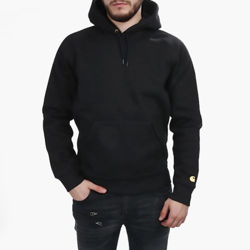 Carhartt WIP Hooded Chase Sweat Black / Gold L