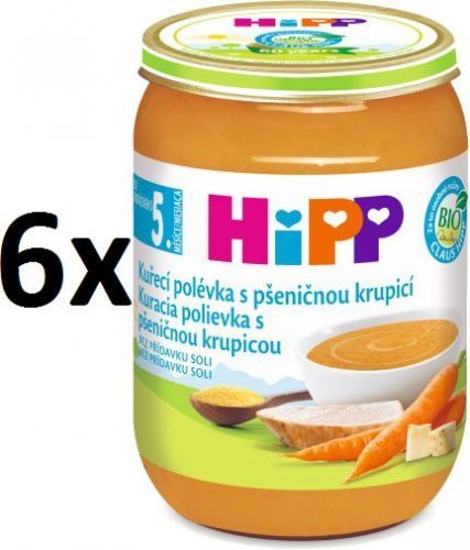 Hipp Kuřecí Polévka S Pšeničnou Krupicí - 6X190G