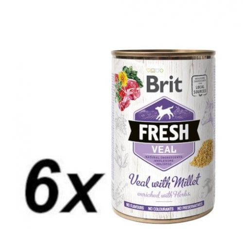 Brit Fresh Veal With Millet 6X400G