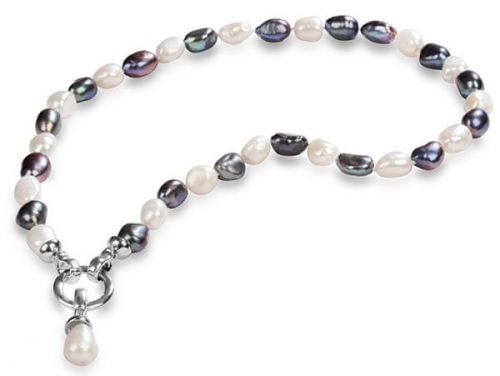 Jwl Luxury Pearls Náhrdelník Z Pravých Perel Ve Dvou Odstínech jl0316