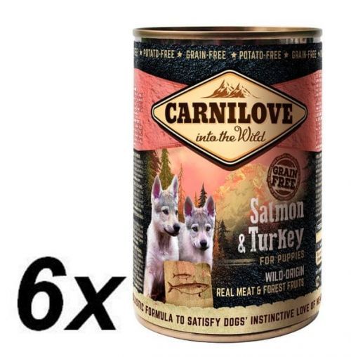 Carnilove Wild Meat Salmon & Turkey For Puppies 6x 400 G