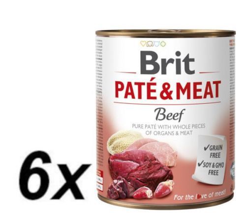 Brit Paté & Meat Beef 6X800G