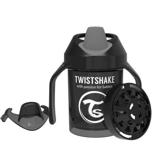 Twistshake Hrnek Učicí 230ml 4+M, Černá