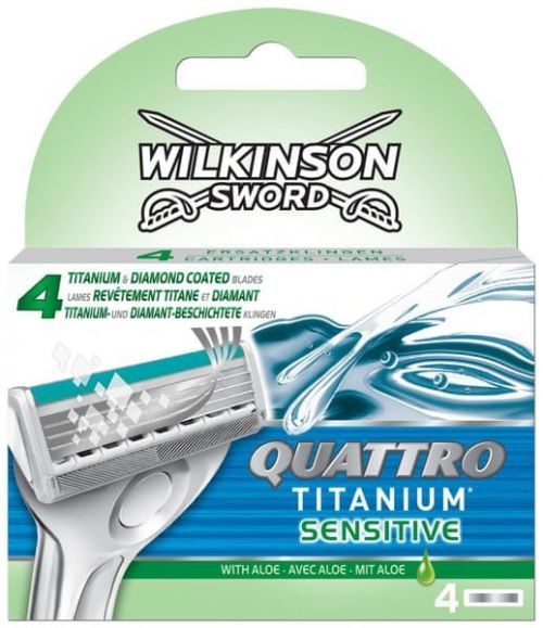 Wilkinson Sword Quattro Titanium Sensitive Náhradní Hlavice 4ks