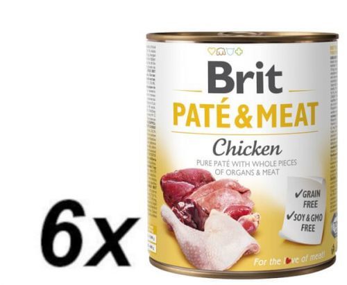 Brit Paté & Meat Chicken 6X800G