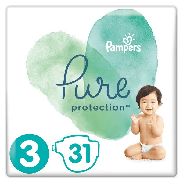 Pampers Pure Protection s3, 31 Ks, 6-10 Kg