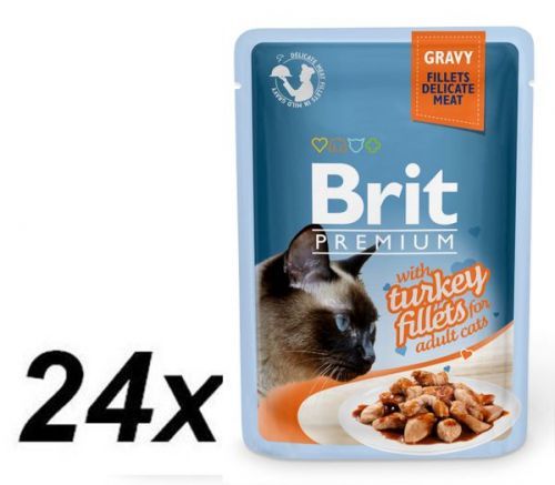 Brit Premium Cat Delicate Fillets In Gravy With Turkey 24 X 85 G