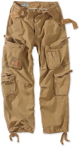 Kalhoty Airborne Vintage - béžové, 4XL