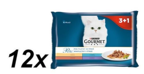 Gourmet Perle Multipack 12(4X85G) - Mini Filetky Ve Šťávě 3+1 Zdarma
