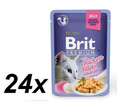 Brit Premium Cat Delicate Fillets In Jelly With Chicken 24 X 85 G