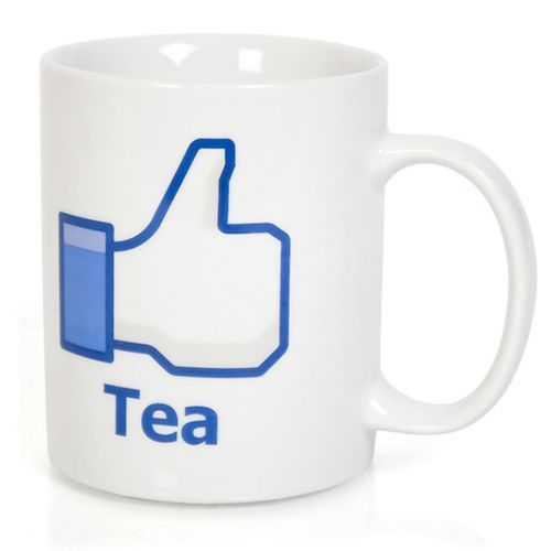 Hrnek Facebook Tea - bílý