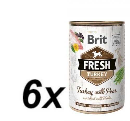 Brit Fresh Turkey With Peas 6X400G