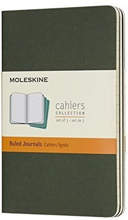 Moleskine: Sešity 3 ks linkované zelené S