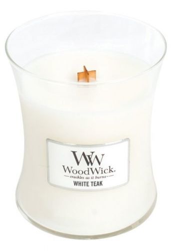 Woodwick Vonná Svíčka Bílý Teak 275 G