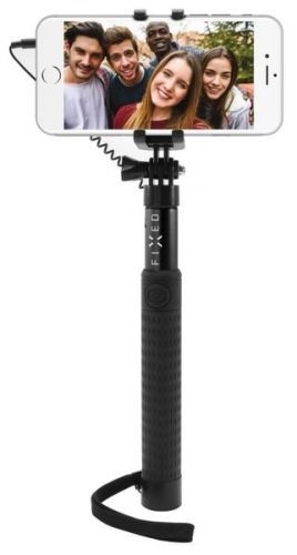 Fixed Teleskopický Selfie Stick V Luxusním Hliníkovém Provedení, 3,5 Mm Jack, Černý Fixss-W-Bk