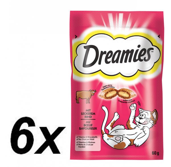 Dreamies Pochoutky Hovězí 6 X 60g