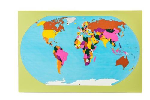 Montessori Pomůcky Svět – Mapa S Vlajkami