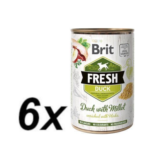 Brit Fresh Duck With Millet 6X400G