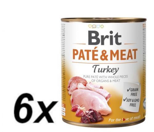 Brit Paté & Meat Turkey 6X800G