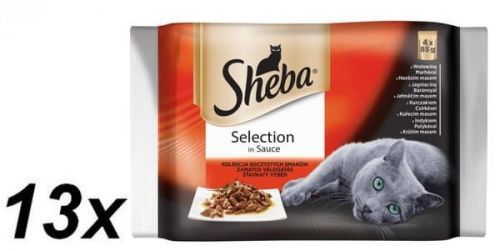 Sheba Kapsička Selection In Sauce Šťavnatý Výběr 13 X (4X85G)