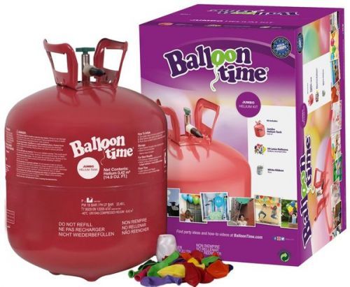Helium Ballon Time Do Balónků - Jednorázová Nádoba 420 L + 50 Latexových Balónků