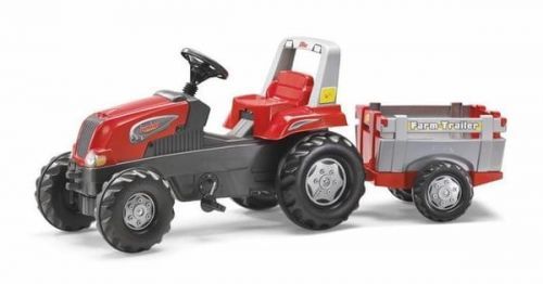 Rolly Toys Šlapací Traktor Rolly Junior Rt S Vlečkou Červeno-Šedý