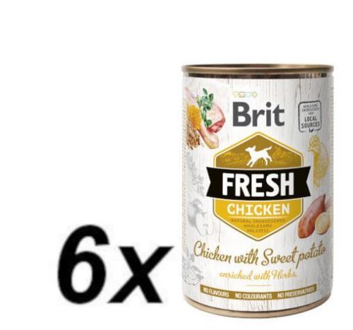 Brit Fresh Chicken With Sweet Potato 6X400G