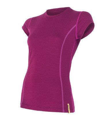 SENSOR MERINO WOOL ACTIVE dámské kr.rukáv M / Lila