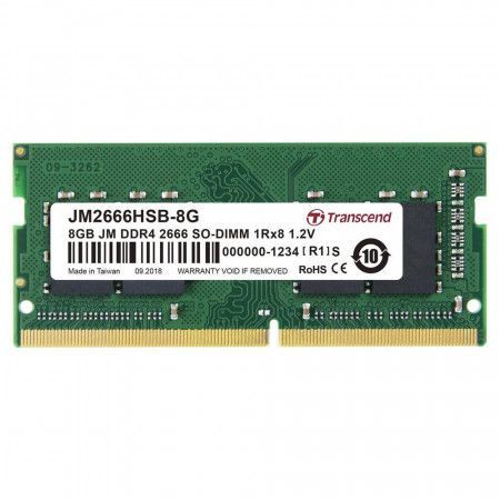 Transcend paměť 8GB (JetRam) SODIMM DDR4 2666 1Rx8 CL19, JM2666HSB-8G