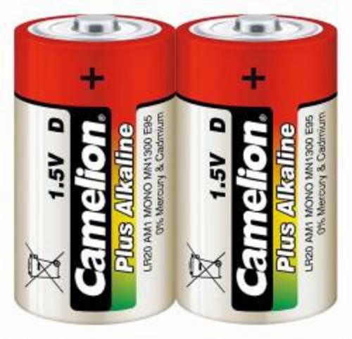 CAMELION 2ks baterie PLUS ALKALINE MONO/D/LR20 blistr baterie alkalické (cena za 2pack), 11000220