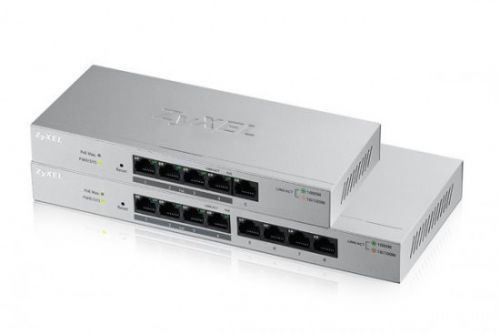Zyxel GS1200-8HP, 8-port Desktop Gigabit Web Smart switch: 8x Gigabit metal, 4x PoE (802.3at, 30W), PoE Power budget 60W, GS1200-8HPV2-EU0101F