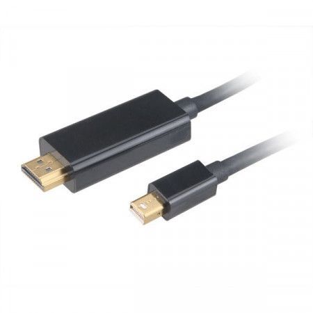 AKASA kabel mini DipIayPort na HDMI / AK-CBDP19-18BK / 4K @60Hz / 1,8m / černý, AK-CBDP19-18BK