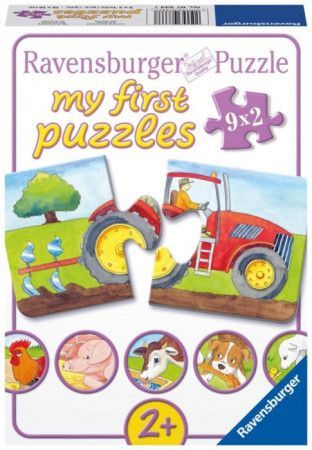 RAVENSBURGER Moje první puzzle Na statku 9x2 dílky