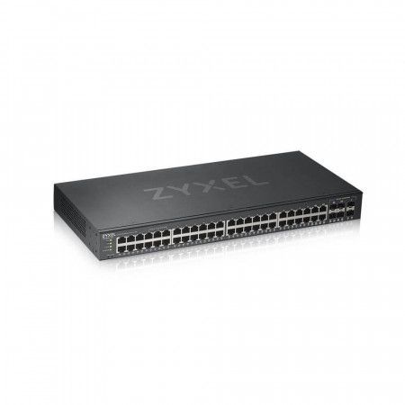 Zyxel GS1920-48v2, 48 Port Smart Managed Switch 48x Gigabit Copper and 4x Gigabit dual pers., hybird mode, standalone or, GS1920-48V2-EU0101F