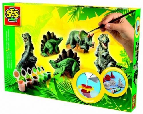 SES Sádrový trojkomplet - dinosauři