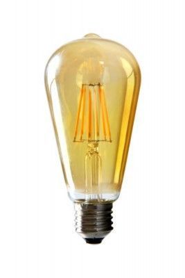 Žárovka LED 4 W E27 Filament AMBER ST64 WW