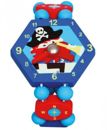 BINO Dřevěné hodinky: Pirát