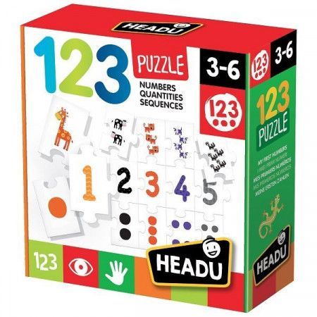 HEADU Puzzle 1-2-3 První počítání 27 dílků
