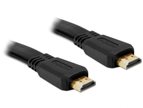 Delock HDMI 1.4 kabel A/A samec/samec, plochý, délka 2 metry, 82670