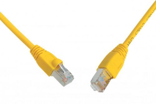 Patch kabel CAT6 UTP PVC 0,5m žlutý snag proof