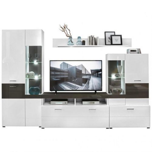 Obývací Stěna Šedá Bílá Xora