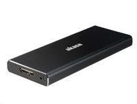 AKASA Externí box pro M.2 SSD SATA II, III, USB 3.1 Gen1 Micro-B, hliníkový, černý, AK-ENU3M2-BK
