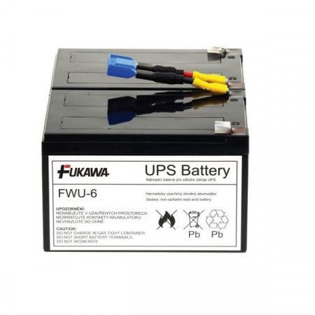 FUKAWA olověná baterie FWU-6 do UPS APC/ náhradní baterie za RBC6/ 24V/ 12Ah/ životnost 5 let, 12417