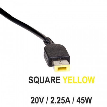 Akyga Notebook power supply AK-ND-51 20V/2.25A 45W Square yellow LENOVO, AK-ND-51
