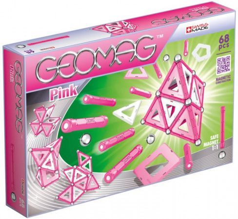 Magnetická stavebnice GEOMAG - Pink 68 dílků