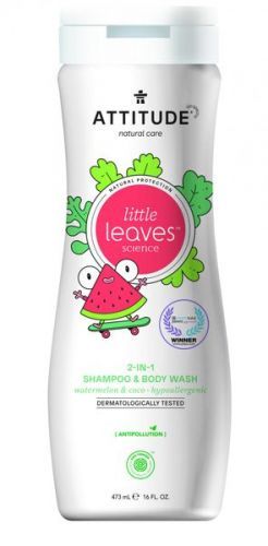 Attitude Dětské Tělové Mýdlo A Šampon (2 V 1) Little Leaves S Vůní Melounu A Kokosu 473 Ml