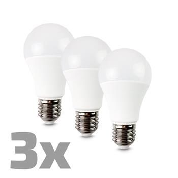 Solight LED žárovka 3-pack, klasický tvar, 10W, E27, 3000K, 270°, 790lm, 3ks v balení