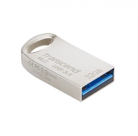 Transcend 32GB JetFlash 720S, USB 3.1 (Gen1) flash disk, MLC, malé rozměry, stříbrný kov, TS32GJF720S