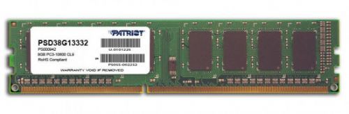 Patriot 8GB 1333MHz DDR3 CL9 1.5V DIMM, PSD38G13332